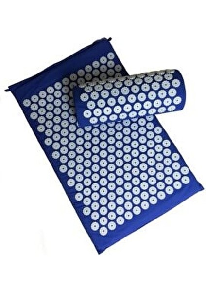 Çivili Mat ve Yastık Seti Koyu Mavi %100 Pamuklu Ergonomik Tasarım 62x38 cm fiyatları