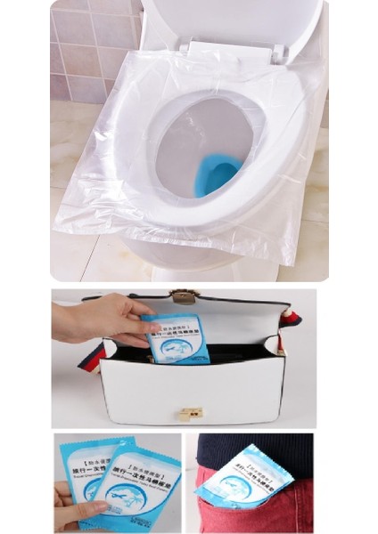 50 Adet Biyobozulur Klozet Kapağı Poşeti Seyahat Tipi Taşınabilir Klozet Kılıfı fiyatları