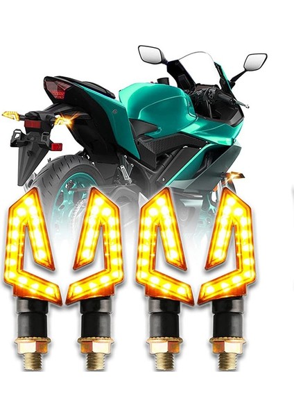 4 Adet Ok Motosiklet Dönüş Sinyal Lambası 15 LED Amber Lamba Motosiklet Için (Yurt Dışından) fiyatları