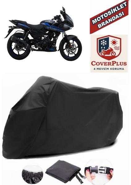 Bajaj Pulsar 220 Siyah Motorsiket Brandası Motor Örtüsü Çadır Su Geçirmez Motosiklet Kılıfı Motor Brandası