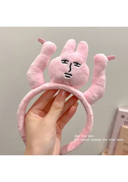 Pembe Tavşan Kafa Bandı Komik Kafa Bandı Eğlenceli Karikatür Kafa Bandı Çirkin Patlama Muz Saç Tokası (Yurt Dışından) modelleri