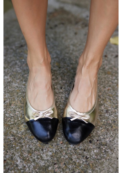 Silvas Kadın Siyah Gercek Deri Pisi Babet