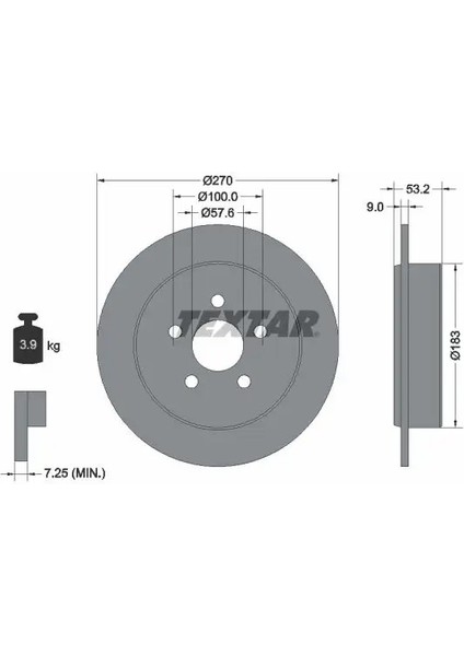 92108600 Arka Fren Diski 04383551 04509553 04509553AB (2 Adet Fiyatıdır)