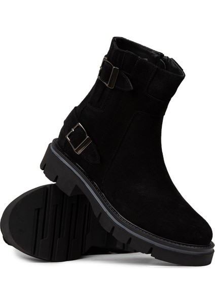 Kadın Hakiki Süet Siyah Bot - F2241ZSYHC01 modelleri