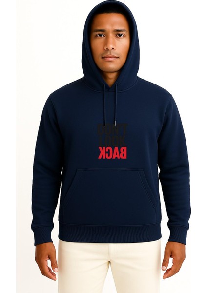 Kapüşonlu Don T Lock Back - Arkana Bakma Göğüs Tasarımlı Unisex Sweatshirt