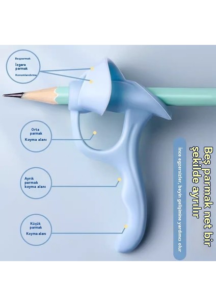 İlkokul öğrencileri için 5 adet beş parmaklı kalem tutucu (Yurt Dışından) modelleri