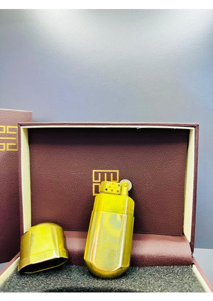 Pirinç Alaşım Kapaklı Tasarım Benzinli Lüks Çakmak