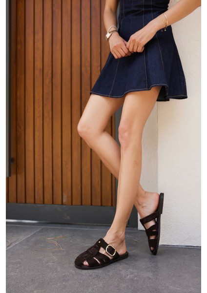 Careas Kadın Kahve Gercek Suet Terlik fırsatları