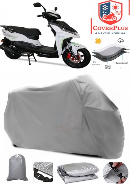 Motolux Rossi Rs 50 Gri Motorsiket Brandası Motor Örtüsü Çadır Su Geçirmez Motosiklet Kılıfı Motor Brandası