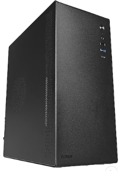 Everest K250 Peak 250W Mıcro Psu Siyah Usb3.0+Usb2.0+Type-C+Hd Audıo Kompakt Mid-T Pc Kasası