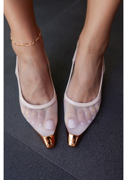 Leno Kadın Bordo Tul Detay Burun Demırlı Sandalet fırsatları