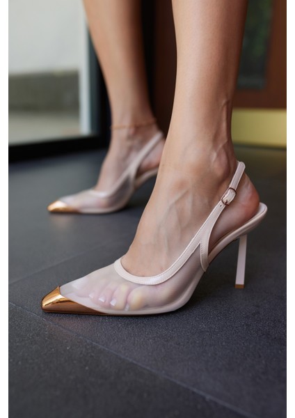 Leno Kadın Bordo Tul Detay Burun Demırlı Sandalet indirimleri