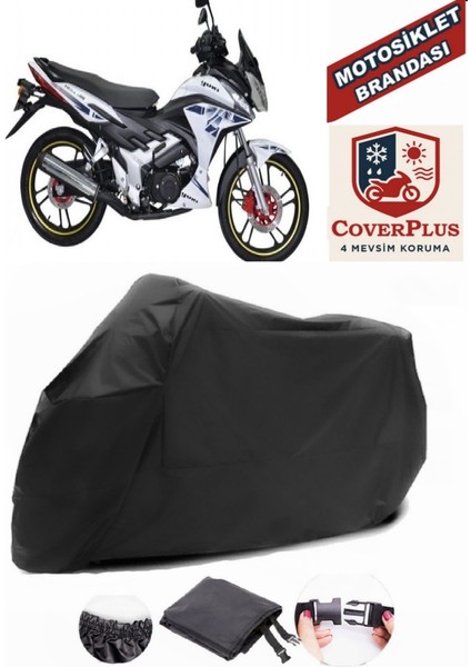 Yuki Y?ld?z 130 Siyah Motorsiket Brandası Motor Örtüsü Çadır Su Geçirmez Motosiklet Kılıfı Motor Brandası