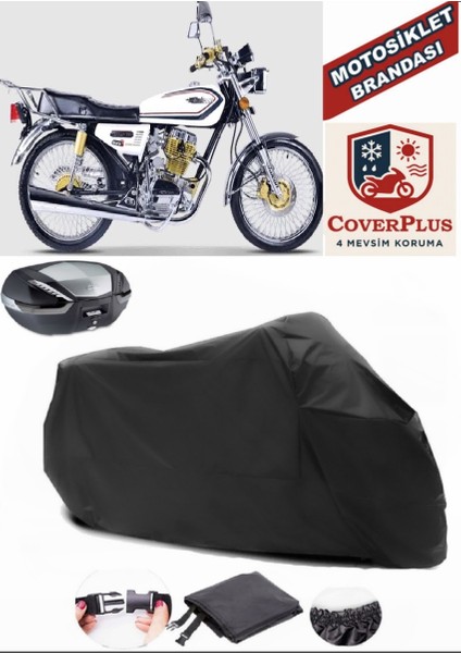 Falcon Leopar 222 Siyah Arka Çanta Uyumlu Motorsiket Brandası Motor Örtüsü Çadır Su Geçirmez Motosiklet Kılıfı Motor Brandası