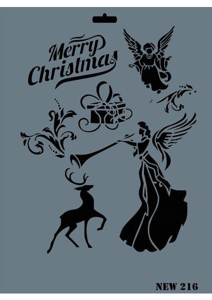 Rich New Seri N216 Stencil 35X25 cm