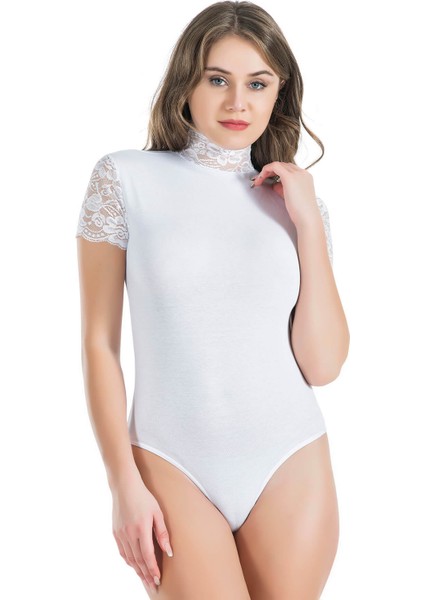 Dantelli Balıkçı Yaka Kadın Body 330 modelleri