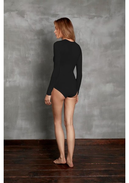 Kadın Uzun Kol %96 Viloft Termal Body Siyah 12453 fiyatları