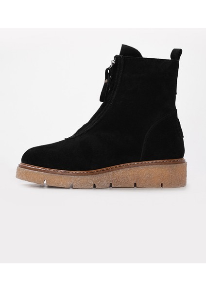 Hakiki Deri Kürklü Kadın Klasik Bot 657KZA2502