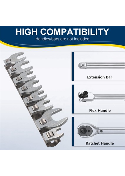 3/8 Inç Fındık Crowfoot Anahtar Seti Boynuz Anahtarları Kare Kafalar Donanım Aracı Anahtarı Imparatorluk Bullhorn Anahtarları (Yurt Dışından) fırsatları