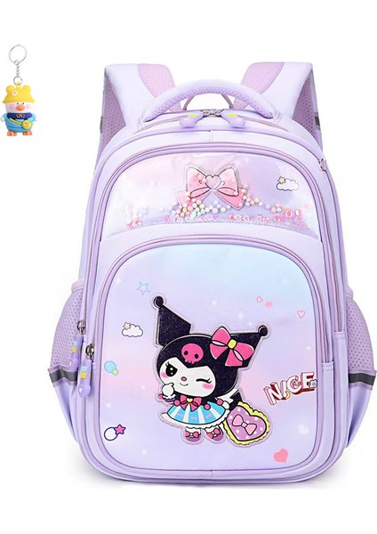 Okul Çantası Ilkokul Öğrencileri 1-3-5 Sınıf Kız Çocuk Çantası Büyük Kapasiteli Kulomi Yük Azaltıcı Omurga Koruyucu Sırt Çantası (Yurt Dışından)