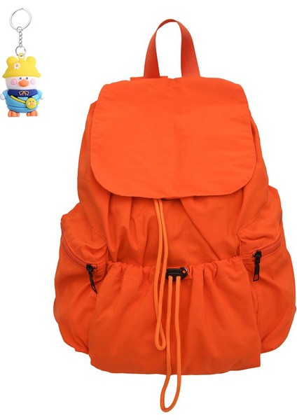 Pliseli Ipli Sırt Çantası Bayanlar Büyük Kapasiteli Flip Öğrenci Okul Çantası Sırt Çantası (Yurt Dışından)