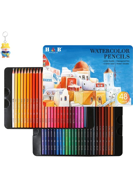Suda Çözünür Renkli Kurşun Seti 36 Renk 48 Renk Resim Kalem Öğrenci Sanat Fırçası (Yurt Dışından)