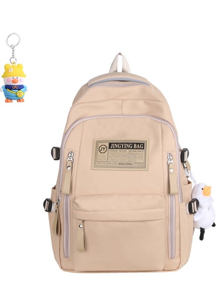 Öğrenci Okul Çantası Kadın Lise Üniversite Öğrencisi Sırt Çantası Büyük Kapasiteli Basit Seyahat Bilgisayar (Yurt Dışından)