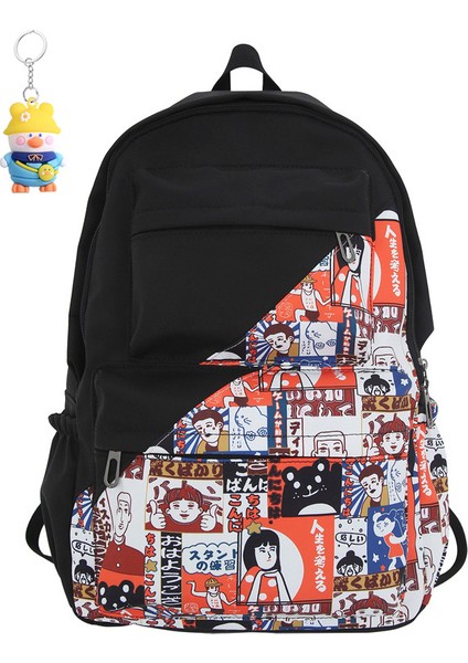 Erkek ve Kadın Sırtçantası Grafitiçift Rahat Sırtçantası Moda Ortaokul Lise Üniversite Öğrenci Okul (Yurt Dışından)