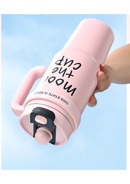 Big Mac Ice Tyrant Bardak Büyük Kapasiteli 304 Paslanmaz Çelik Termos Bardak Saplı Soğuk Yalıtımlı Pipetli Bardak (Yurt Dışından) fiyatları