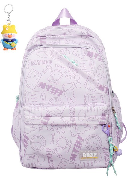 Sırt Çantası Kadın Seyahat Sırt Çantası Büyük Kapasiteli Ortaokul Üniversite (Yurt Dışından)