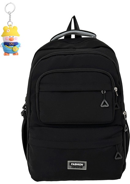 Erkekler ve Kadınlar Için Basit Orta ve Üniversite Öğrencileri Okul Çantası, Rahat Büyük Kapasiteli Seyahat Sırt Çantası (Yurt Dışından)