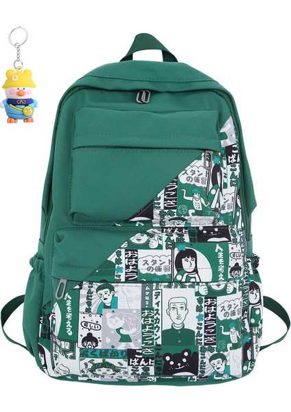 Erkek ve Kadın Sırtçantası Grafitiçift Rahat Sırtçantası Moda Ortaokul Lise Üniversite Öğrenci Okul (Yurt Dışından)