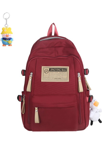 Öğrenci Okul Çantası Kadın Lise Üniversite Öğrencisi Sırt Çantası Büyük Kapasiteli Basit Seyahat Bilgisayar (Yurt Dışından)
