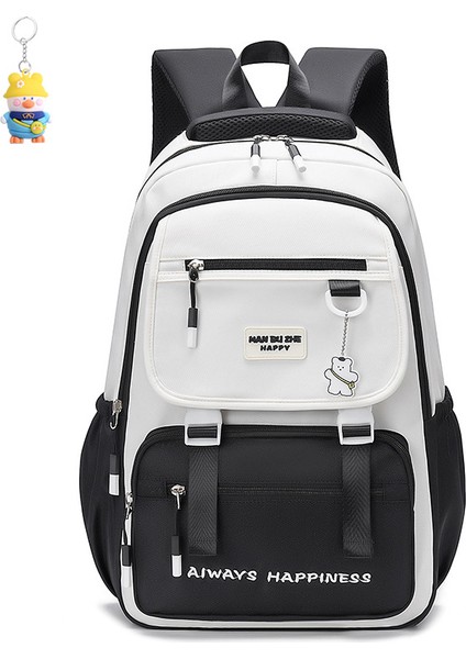 Okul Çantası Kadın Büyük Kapasiteli Öğrenci Sırt Çantası Kadın Çantası Basit Moda Gündelik Sırt (Yurt Dışından)