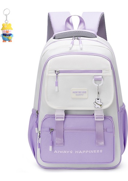 Okul Çantası Kadın Büyük Kapasiteli Öğrenci Sırt Çantası Kadın Çantası Basit Moda Gündelik Sırt (Yurt Dışından)