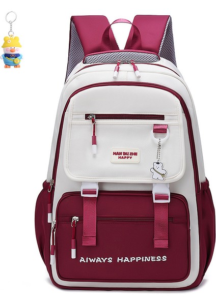 Okul Çantası Kadın Büyük Kapasiteli Öğrenci Sırt Çantası Kadın Çantası Basit Moda Gündelik Sırt (Yurt Dışından)