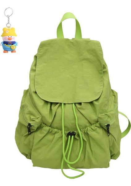 Pliseli Ipli Sırt Çantası Bayanlar Büyük Kapasiteli Flip Öğrenci Okul Çantası Sırt Çantası (Yurt Dışından)