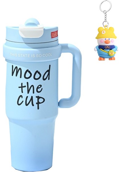 Big Mac Ice Tyrant Bardak Büyük Kapasiteli 304 Paslanmaz Çelik Termos Bardak Saplı Soğuk Yalıtımlı Pipetli Bardak (Yurt Dışından)