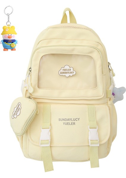 Sırt Çantası Kadın Rahat Çok Yönlü Sırt Çantası Büyük Kapasiteli Öğrenci Okul Çantası (Yurt Dışından)