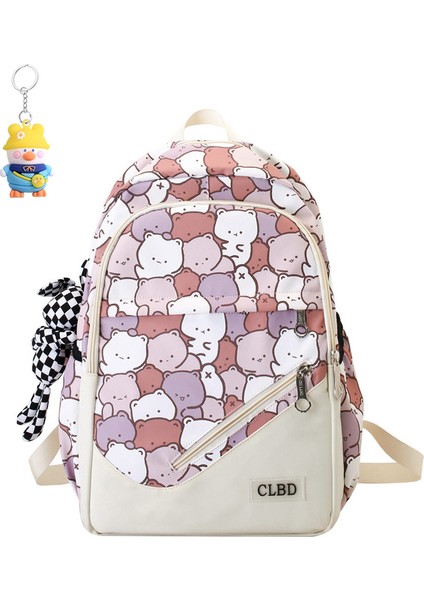 Sırt Çantası Kadın Moda Seyahat Sırt Çantası Ortaokul ve Lise Öğrencileri Büyük Kapasiteli Öğrenci (Yurt Dışından)