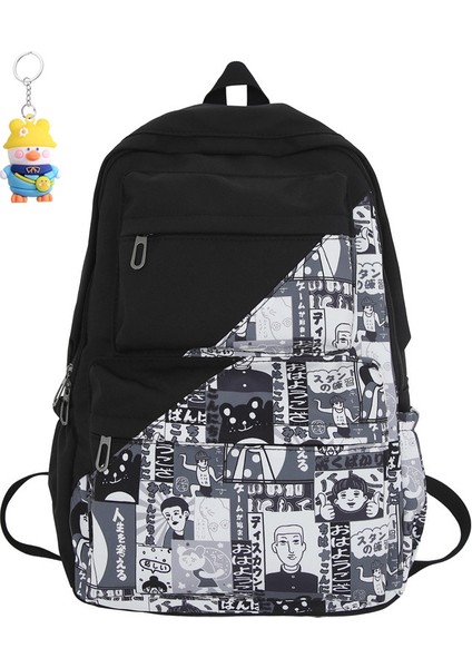 Erkek ve Kadın Sırtçantası Grafitiçift Rahat Sırtçantası Moda Ortaokul Lise Üniversite Öğrenci Okul (Yurt Dışından)