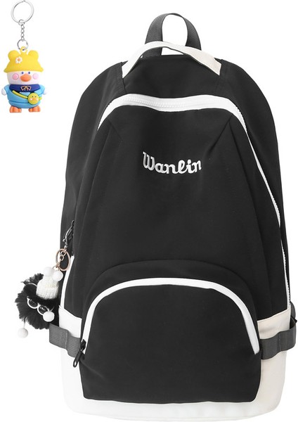 Gündelik Sırt Çantası Büyük Kapasiteli Banliyö Sırt Çantası Moda ve Çok Yönlü Naylon Öğrenci Okul (Yurt Dışından)