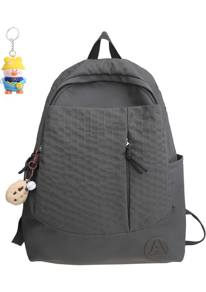 Sırt Çantası Çift Tarzı Basit ve Çok Yönlü Gündelik Sırt Çantası Büyük Kapasiteli Ortaokul ve Lise Üniversite (Yurt Dışından)