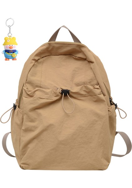 Açık Eğlence Seyahat Küçük Sırt Çantası Kadın Üniversite Öğrencisi Okul Çantası Moda Ipli Basit (Yurt Dışından)