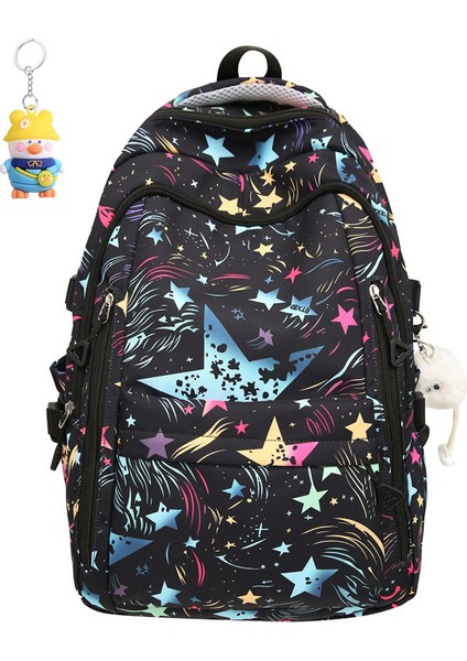 Okul Çantası Kadın Karikatür Ortaokul ve Lise Öğrenci Sırt Çantası Hafif Büyük Kapasiteli Seyahat Sırt Çantası (Yurt Dışından)