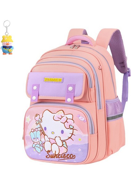 Ilköğretim Okul Çantası 2 Ila 6 Sınıf Kız Çizgi Film Hello Kitty Sırt Çantası Büyük Kapasiteli Çocuk Sırt Çantası (Yurt Dışından)