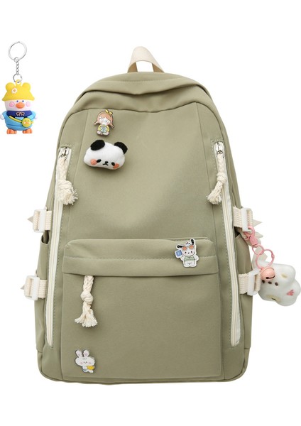 Büyük Kapasiteli Sırt Çantası, Modaya Uygun Kadın Üniversite Öğrencisi Okul Çantası, Sevimli ve Çok Yönlü Ortaokul (Yurt Dışından)