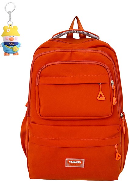 Erkekler ve Kadınlar Için Basit Orta ve Üniversite Öğrencileri Okul Çantası, Rahat Büyük Kapasiteli Seyahat Sırt Çantası (Yurt Dışından)