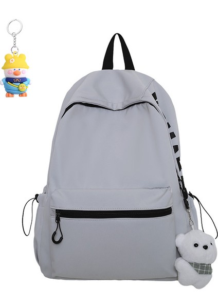 Erkekler ve Kadınlar Için Sırt Çantası, Basit ve Çok Yönlü Moda Rahat Sırt Çantası, Büyük Kapasiteli Hafif Öğrenci (Yurt Dışından)