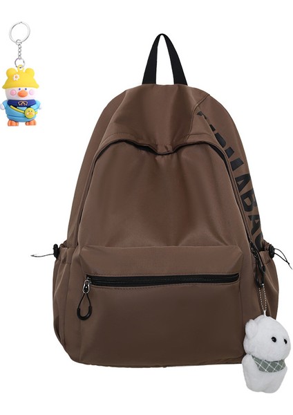 Erkekler ve Kadınlar Için Sırt Çantası, Basit ve Çok Yönlü Moda Rahat Sırt Çantası, Büyük Kapasiteli Hafif Öğrenci (Yurt Dışından)